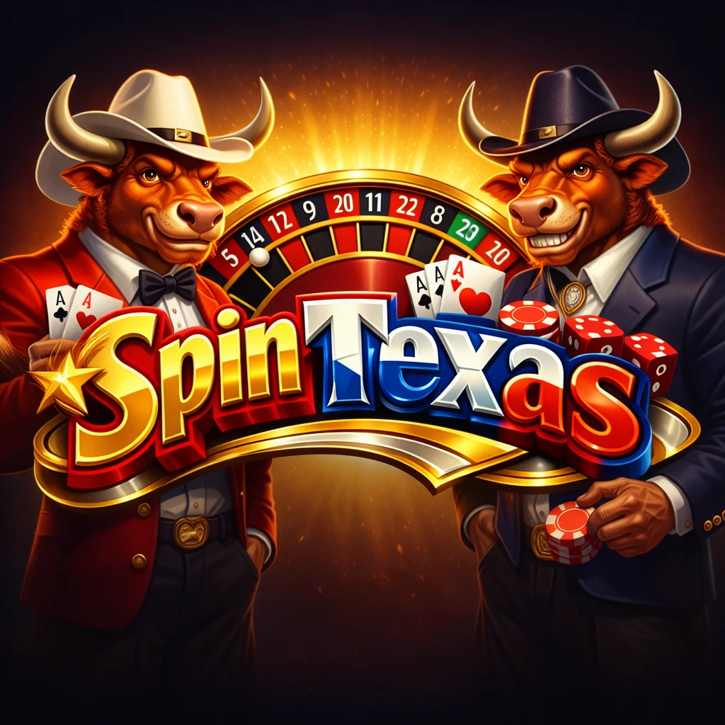 SpinTexas Casino welcome bonus promo featuring slots and live dealer games